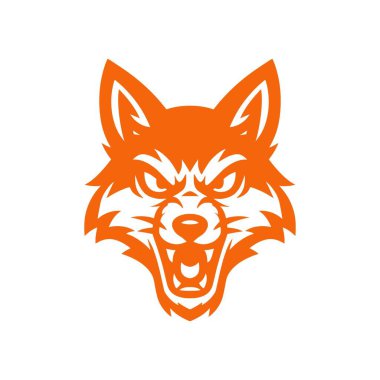 Tilki logosu tasarım şablonu vektör çizimi