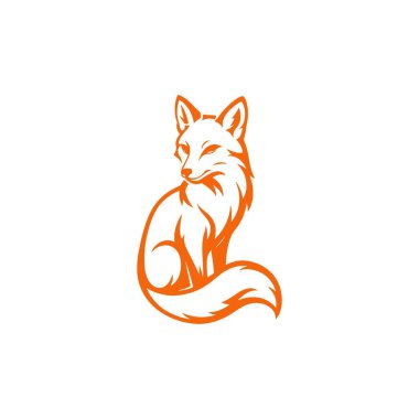 Fox logo ikonu tasarım vektör şablonu