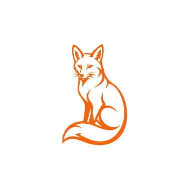 logo şablonu vektör çizim tilki