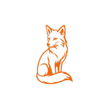 Tilki logo vektör illüstrasyonu