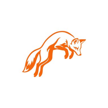 Tilki logo vektör illüstrasyonu