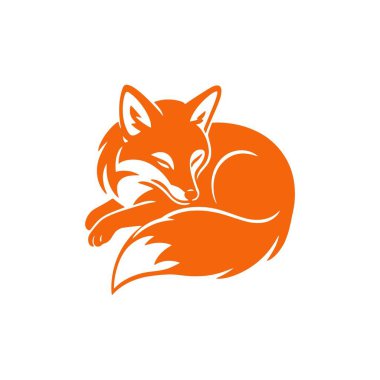 Fox logo vektör şablonu çizim tasarımı