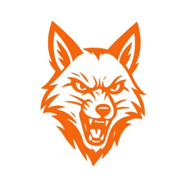 Tilki maskotu logo vektör tasarımı illüstrasyonu