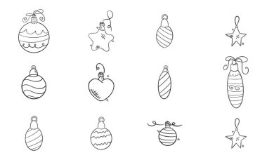 vektör kümesi Noel topları