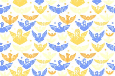 Pilot kanatları pürüzsüz desen tasarımı