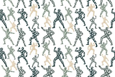 Soyut, pürüzsüz desen tasarımını kamufle et