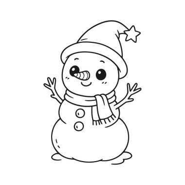 Kardan adam Noel çizgi film tasarımı