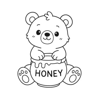 Sevimli küçük bebek bal çizgi filmi.