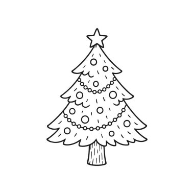 Noel ağacı doodle simgesi