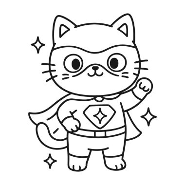 İzole kedi karikatür tasarım