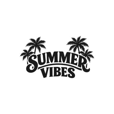 Yaz Titreşimleri Palmiye Ağacı Grafik Tasarımı