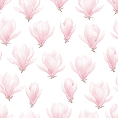 Pembe lale çiçekleri pürüzsüz desen