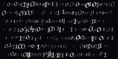 Koyu arkaplanda 0101 kodlu yeşil ikili sayılar.