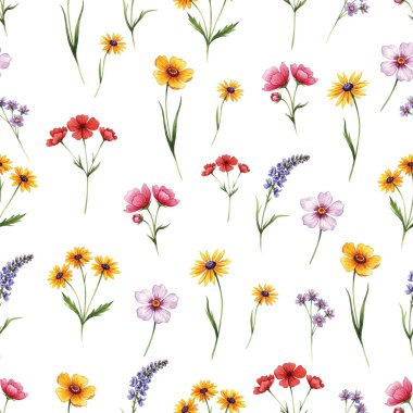 Yumuşak sarı ve yeşil renklerde suluboya çiçekleri içeren zarif, pürüzsüz desenler. Tekstil, duvar kâğıtları ve dekor için mükemmel. Her tasarım projesine taze, doğal bir cazibe katar..