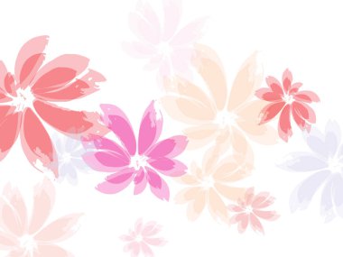 Pembe sakura çiçeğinin düşen kısımları. Uçan yapraklar bembeyaz.