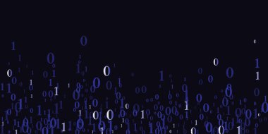 koyu arka plan üzerinde siyah ikili sayılar