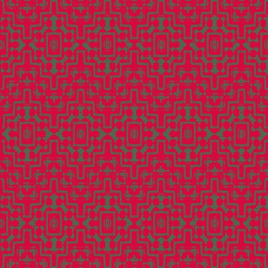 Arka plan orta çağ modern sanatı. Soyut geometrik dikişsiz vektör deseni. Fayanslardan elle çizilmiş soyut desen.