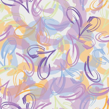 Tekstil ya da duvar kâğıdı için yapılmış yaprak tasarımı. Çizgili palmiye yaprakları, grunge silueti pürüzsüz desen..