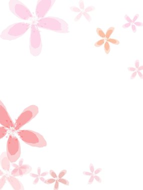 Bahar çiçekleri düşen vektör çizimi. Gelişmiş elementler uçuyor.