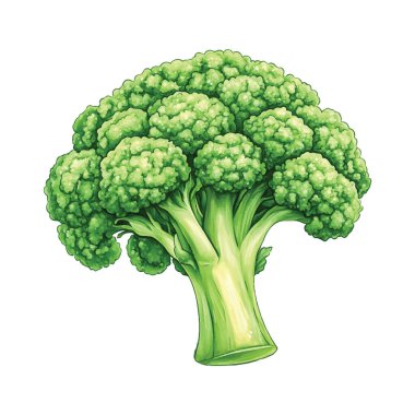 Beyaz arka plan üzerinde izole taze brokoli.