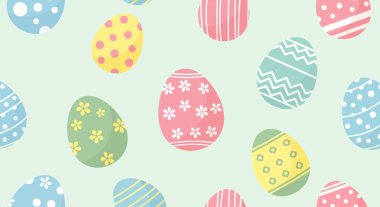 Paskalya Paskalya yumurtaları ile seamless modeli