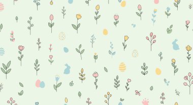 Çiçekler ve kelebeklerle kusursuz desen. vektör illüstrasyonu.