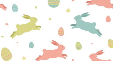 Paskalya yumurtaları pürüzsüz. Paskalya bayramı için vektör çizimi. Mutlu Paskalya arkaplanı