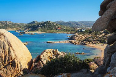 Strangolato Sahili, Punta Abbatoggia, La Maddalena Adası, Sassari ili, Sardunya, İtalya, Avrupa