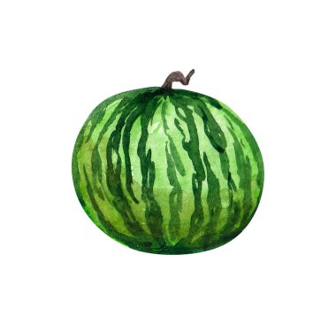 suluboya karpuz dilimi, suluboya el yapımı