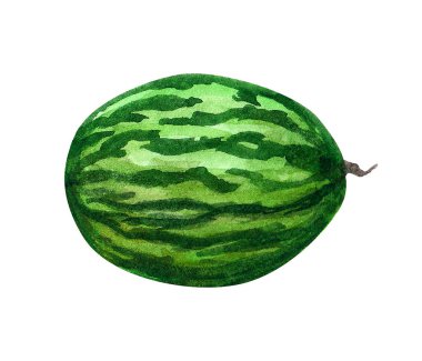 suluboya karpuz dilimi, suluboya el yapımı