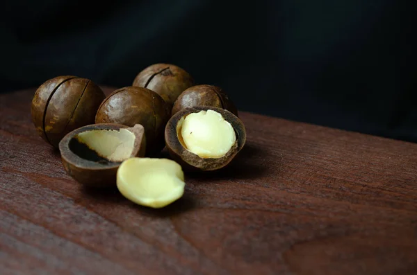Close-Up Of Macadamia Nuts On Table — Stock Photo, Image