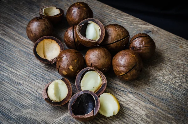 Close-Up Of Macadamia Nuts On Table — Stock Photo, Image