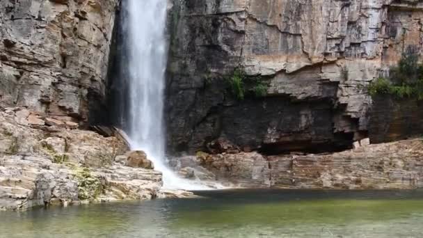 Cascata Dei Canyons Furnas Capitolio Brasile Canyon Composti Rocce Sedimentarie — Video Stock