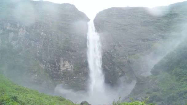 São Roque Minas Brasil Dezembro 2020 Fechar Vista Para Cachoeira — Vídeo de Stock