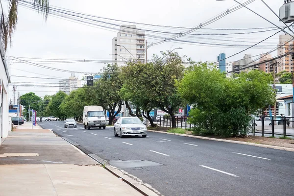 Ribeirão Preto Brasil Dezembro 2020 Trânsito Dia Comum Avenida Independencia — Fotografia de Stock