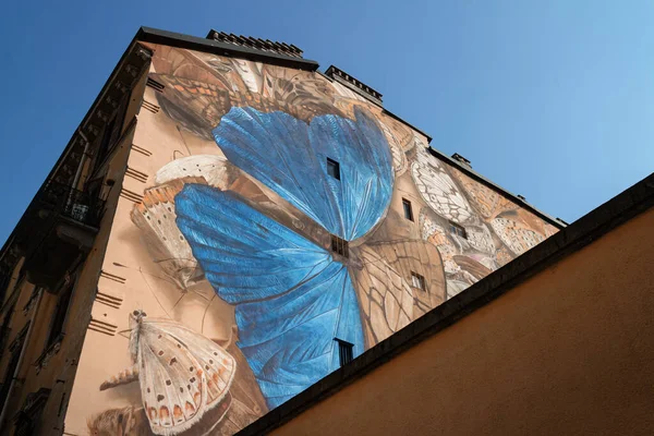 Турин Італія Липня 2020 Знамениті Метелики Мурчать Районі Aurora Турин — стокове фото