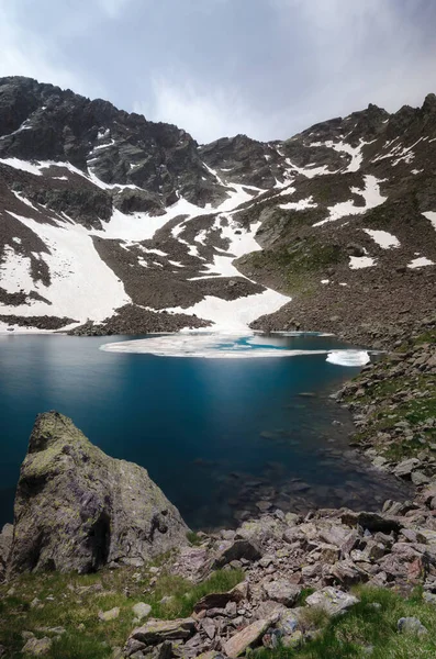 Lago Montano Laroussa Valle Stura Piemonte Tra Parco Alpi Marittime — Foto Stock