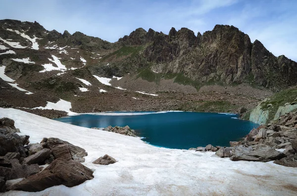 Lago Montano Laroussa Valle Stura Piemonte Tra Parco Alpi Marittime — Foto Stock