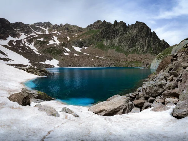 Lago Montano Laroussa Valle Stura Piemonte Tra Parco Alpi Marittime — Foto Stock