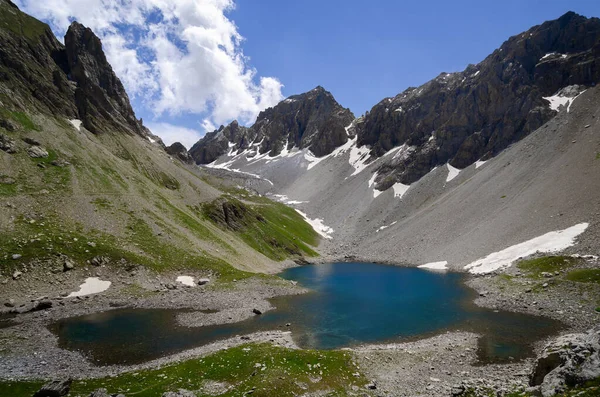 Lago Apsoi Lago Montagna Sul Sentiero Colle Delle Muine Nella — Foto Stock