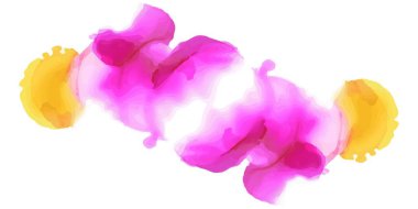 Canlı soyut suluboya sıçrama pembe, morumsu ve sarı renkler, yaratıcı ve renkli arka planlar için mükemmel dinamik bir sanatçı dokusu yaratıyor..