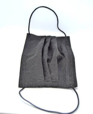 Siyah koruyucu kumaş yüz maskesi