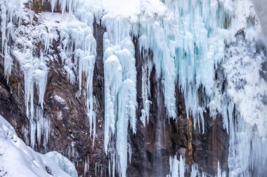 Tochigi, Oku-Nikko 'daki Kegon Şelalesi Kış Manzarası