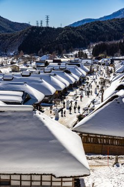 Ouchijuku, Fukushima Bölgesi Kış Manzarası