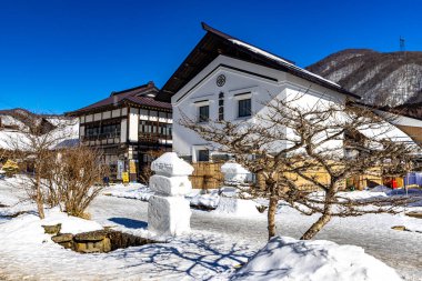 Ouchijuku, Fukushima Bölgesi Kış Manzarası