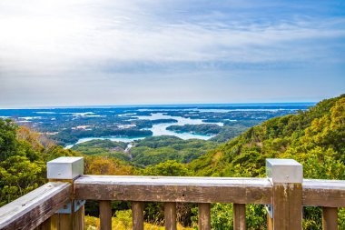 Shima City, Mie Bölgesi Yokoyama Gözlemevi 'nden muhteşem bir manzara.