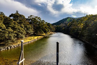 Mie ilindeki Ise Jingu Manastırı Manzarası