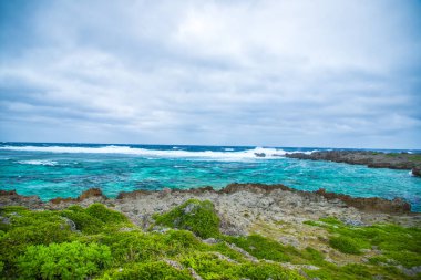 Miyakojima 'daki Shiratori Cape Park' ın Sahnesi