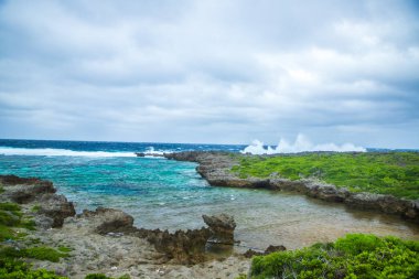 Miyakojima 'daki Shiratori Cape Park' ın Sahnesi