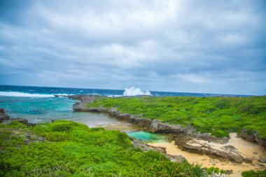 Miyakojima 'daki Shiratori Cape Park' ın Sahnesi